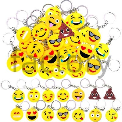 Children Promotional Rubber Keyrings , Animal Cartoon PVC Keychain Soft Rubber