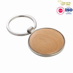 Venta al por mayor Blanks ronda de conejo Natural venta especial de la cruz en blanco zapato soporte de Metal de madera llavero