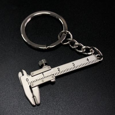 Portable Personalized Metal Keychain Mini Vernier Caliper Measuring Gauging Tools
