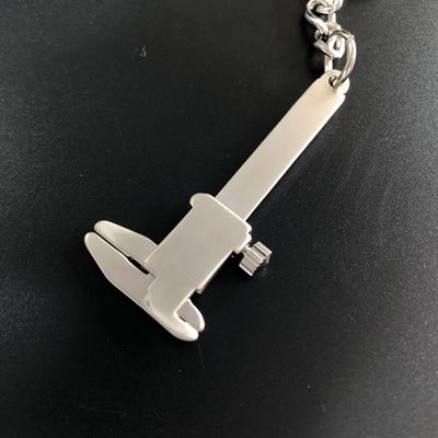 Portable Personalized Metal Keychain Mini Vernier Caliper Measuring Gauging Tools