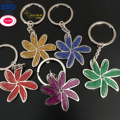 Fashion Creative Custom Wholesale Manufacturer 2D Metal Glasses Sunglasses Glitter Diamond Eyeglasses Keychain