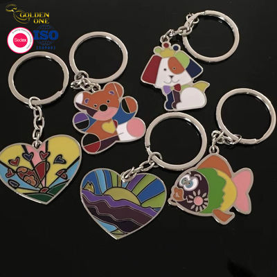 Fashion Creative Custom Wholesale Manufacturer 2D Metal Glasses Sunglasses Glitter Diamond Eyeglasses Keychain