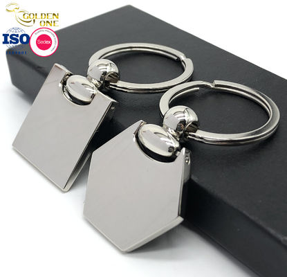Wholesale Custom Heart Shape Blank Logo Square polished Laser Sublimation Stainless Steel Mirror Metal Keychain
