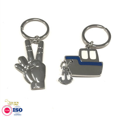 Newest Custom Manufacturer Snowman Cute Gift Key Ring Silver Plated Charm Dolphin Animal Keychain with Glitter