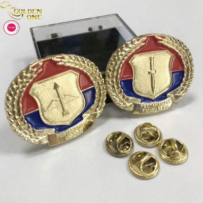 Manufacturer Decoration Customsaudi flag men brooch suit  High Quality Soft Enamel Metal metal pin badge With Chain