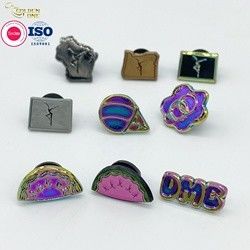 Wholesale Business Custom Logo Company Promotional 3D Souvenir Hat Suit Coat Tie Brooch Long Needle Lapel Pin
