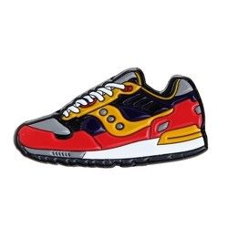 Souvenir Gift Sneaker Lapel Pin , Black Nickel Zinc Alloy Enamel Pin Shoes Badge
