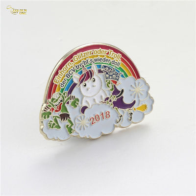 Cartoon Anime Enamel Pins , Metal Soft Hard Laciness Carnival Sports Lapel Pin
