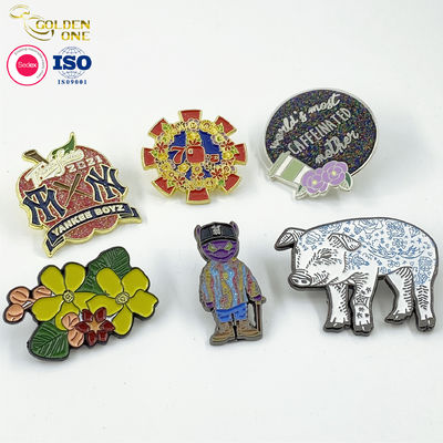 Soft Enamel Cartoon Bat Metal Lapel Pins Domed Badge Souvenir Custom Color