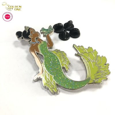 Cartoon Mermaid Ocean Cute Animal Lapel Pin Custom Shaped Badge Metal Enamel For Souvenir