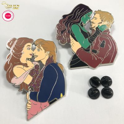 Cartoon Mermaid Ocean Cute Animal Lapel Pin Custom Shaped Badge Metal Enamel For Souvenir