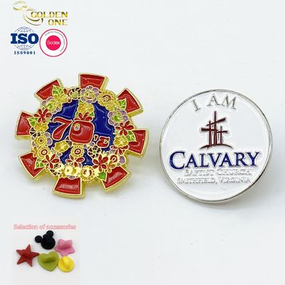 Hot Sale Custom coffee activity word logo fashion Soft hard enamel lapel pins of cute design enamel pin
