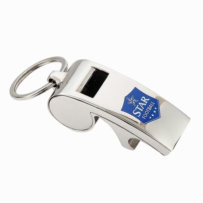Cute Custom Key Ring , Metal Whistle Zinc Alloy Opener Key Ring