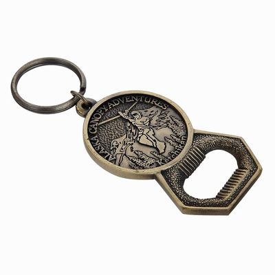 Cute Custom Key Ring , Metal Whistle Zinc Alloy Opener Key Ring