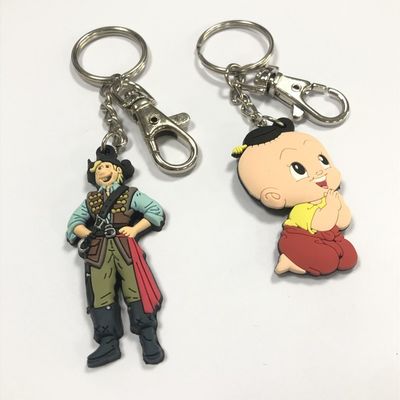 Plastic PVC Key Chain Metal Anime Rubber Silicone Customized Color