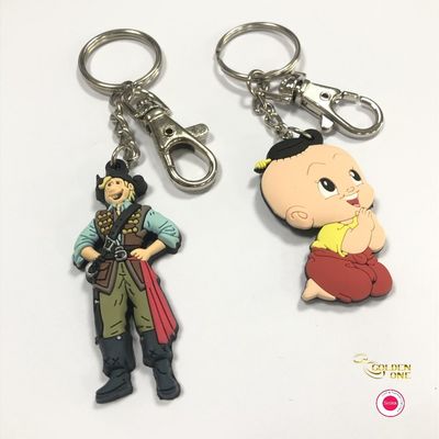 New Product Custom Promotional Gifts Children Cartoon Animal Logo 2d Key Chain Soft Keyring 3d Rubber Pvc Keychain