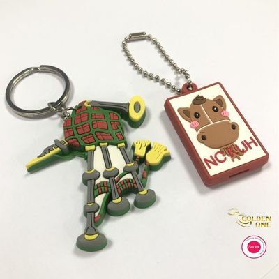 New Product Custom Promotional Gifts Children Cartoon Animal Logo 2d Key Chain Soft Keyring 3d Rubber Pvc Keychain