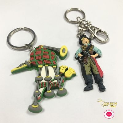 New Product Custom Promotional Gifts Children Cartoon Animal Logo 2d Key Chain Soft Keyring 3d Rubber Pvc Keychain