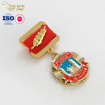 Commemorative Custom Engraved Medallions Silver Metal Badges Award Medal Hanging