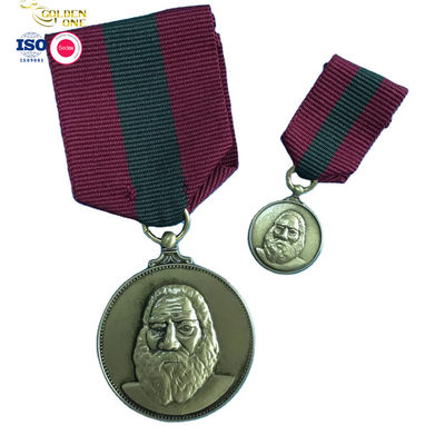 Commemorative Custom Engraved Medallions Silver Metal Badges Award Medal Hanging