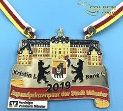 Commemorative Custom Engraved Medallions Silver Metal Badges Award Medal Hanging