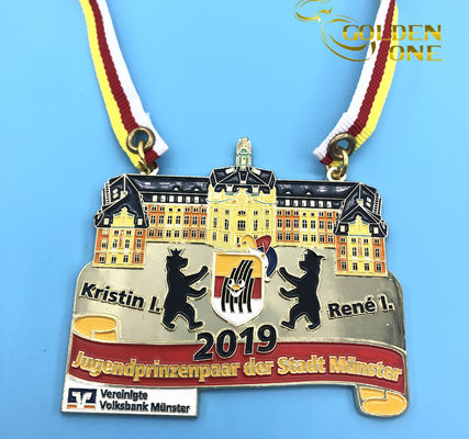 Fashion Soft Enamel Black Nick Karnevalsorden Gold Plated Medal Funny Zinc Alloy Casting Medals
