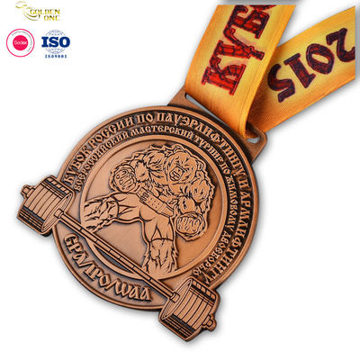 Blank Zinc Alloy Marathon Run Snowflake Shape Sports Soft Enamel Medal With Ribbon