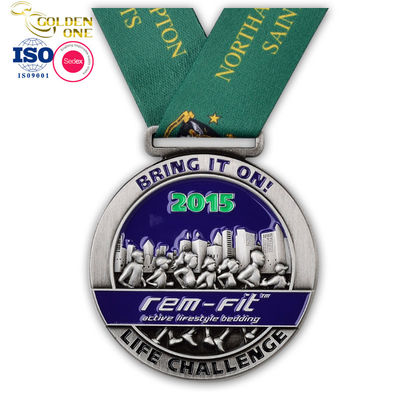 Silver Plated Blank Medal Personalized Soft Enamel Souvenir Religious Zinc Alloy Medallions