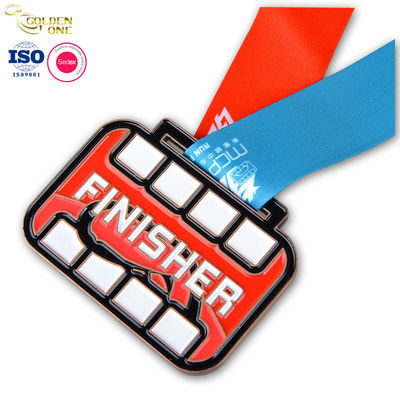 China Factory Price Custom Shape Silver Plated  Gymnastic Award Medal United States Ironman Brass Metal Medallions