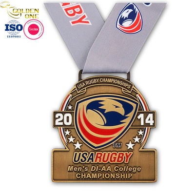 China Factory Price Custom Shape Silver Plated  Gymnastic Award Medal United States Ironman Brass Metal Medallions