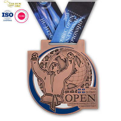 China Factory Price Custom Shape Silver Plated  Gymnastic Award Medal United States Ironman Brass Metal Medallions