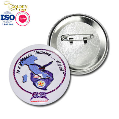 Round Pin Badge Raw Material Button Badge 58mm Custom Sublimation Blank Plastic Acrylic Tin Button Badge
