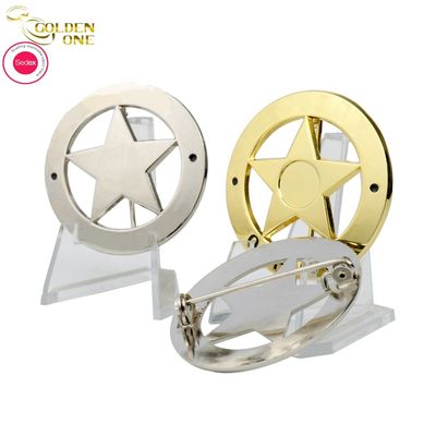 Hot Sale USA Shiny Gold Plated Soft Enamel Emblem Brooch Designer Metal Pins Zinc Alloy Star Badge For Gift