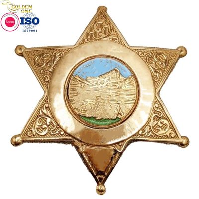 Antique 3D Figure Custom Lapel Badges , Emblem Brooch Star Metal Lapel Badges