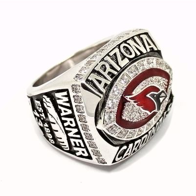 Soft Enamel Sports Championship Rings Custom Made Shiny Gold Plated
