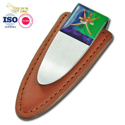 Portable Business Card Money Clip , Slim Money Clip Custom Shape For Souvenir