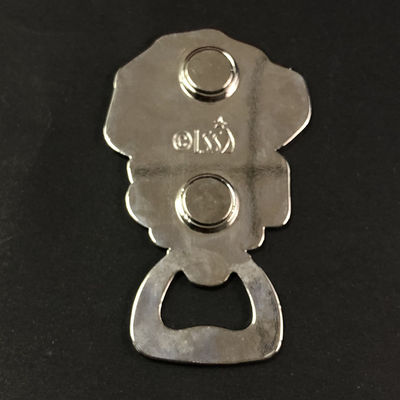 Modern Hotel Bottle Opener , Silver Metal Fridge Magnet For Anniversary