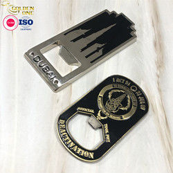 Modern Hotel Bottle Opener , Silver Metal Fridge Magnet For Anniversary