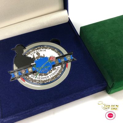 Round Zinc Alloy Metal Challenge Coins Masonic Custom Gold For Business Gift
