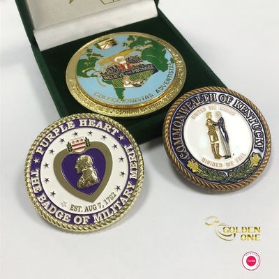 Round Zinc Alloy Metal Challenge Coins Masonic Custom Gold For Business Gift