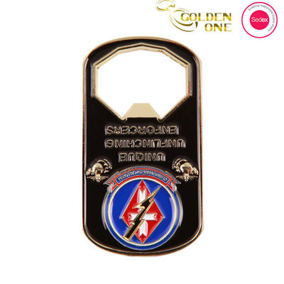 Silver Plated Metal Wine Opener Domed Sticker Custom Shape For Gift