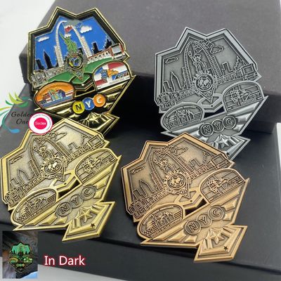 Medical Die Struck Cast Hat Lapel Pins with UV and Silk Screen Printing Back Brooches Cartoon
