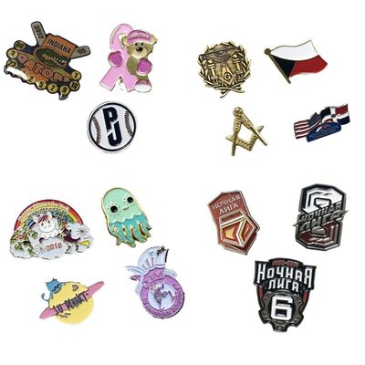 Shiny Gold Plated Custom Lapel Pin Soft Enamel Symbols Custom Logo Badge