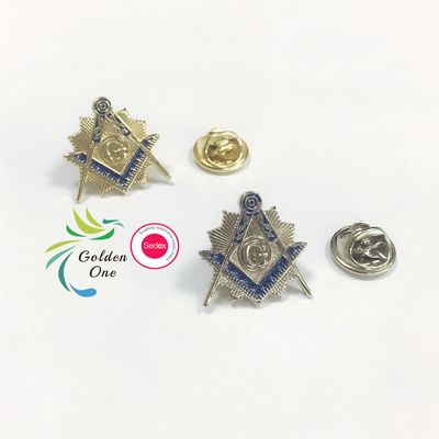 Masonic Lapel Pin Badges Your Logo Shiny Gold Plated Custom Lapel Pins For Suit Men