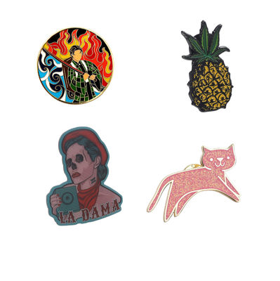 Hot sales factory feather hard enamel pins rainbow flag gift funny custom pin badge with glitter