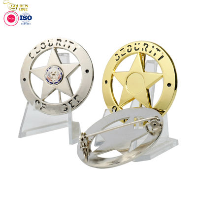 High Quality Custom Metal Zinc Alloy Shiny Gold Enamel Epoxy Country Flag 3D Raised Lapel Pin National Day Star Badge