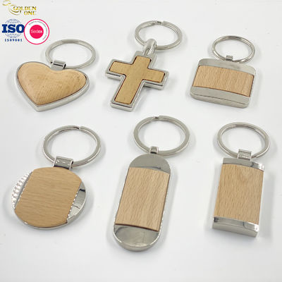 3D Printed Wooden Key Chain Personalized Soft Enamel For Souvenir Gift