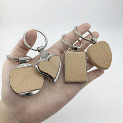 3D Printed Wooden Key Chain Personalized Soft Enamel For Souvenir Gift