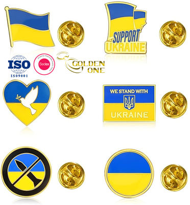 Printing Patriotic Collectible Pin Badges , Soft Enamel Cross Flag Lapel Pins