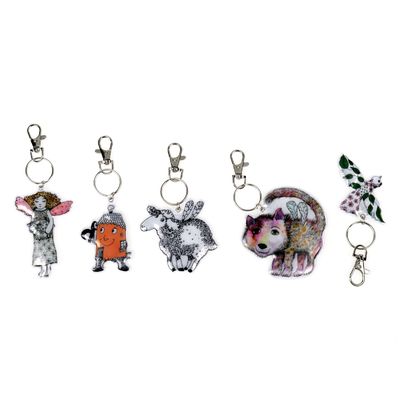 High Quality Pu Leather Wristlet Keychain Bracelet Kids Strawberry Shape Key Chain